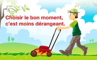 Utilisation des engins équipés de moteurs bruyants