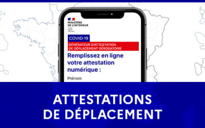 Covid 19 – Attestation de déplacement dérogatoire